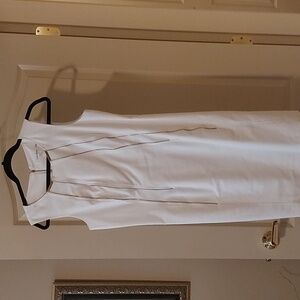 White stretch cotton dress